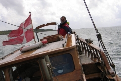 Skipper Niels Harborg på "Lappedykkeren"